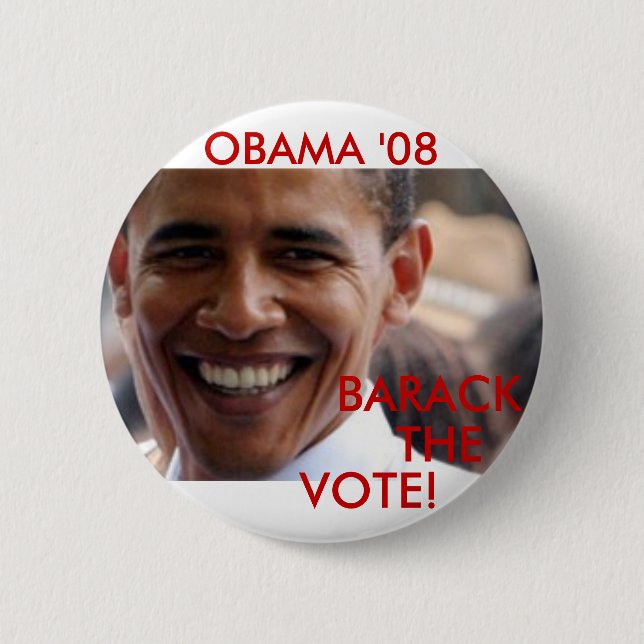 Chapa Redonda De 5 Cm Barack el voto '08 (Anverso)