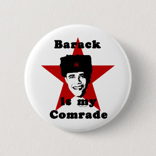 Chapa Redonda De 5 Cm Barack es mi camarada
