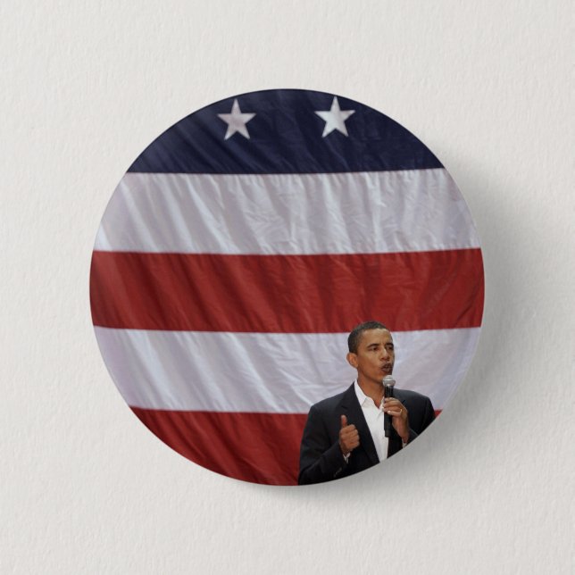Chapa Redonda De 5 Cm Barack Obama (Anverso)
