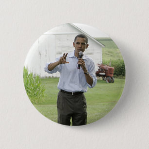 Chapa Redonda De 5 Cm Barack Obama
