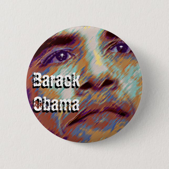 Chapa Redonda De 5 Cm Barack Obama (Anverso)