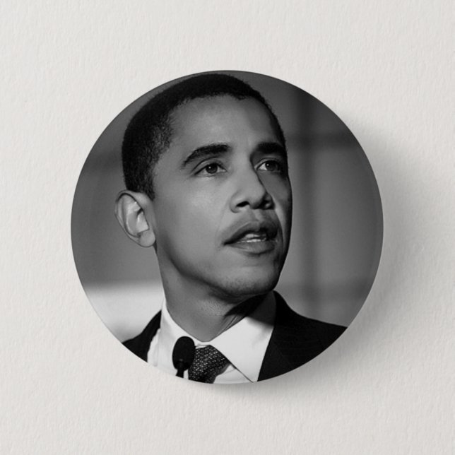 Chapa Redonda De 5 Cm Barack Obama (Anverso)