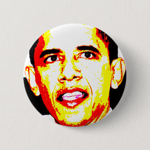 Chapa Redonda De 5 Cm Barack Obama