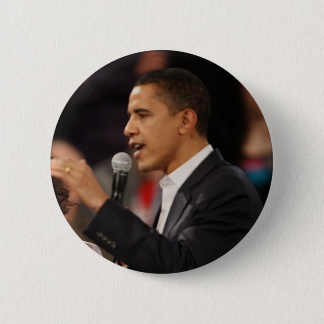 Chapa Redonda De 5 Cm Barack Obama (Anverso)