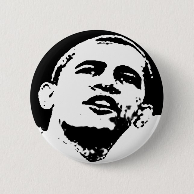 Chapa Redonda De 5 Cm Barack Obama (Anverso)