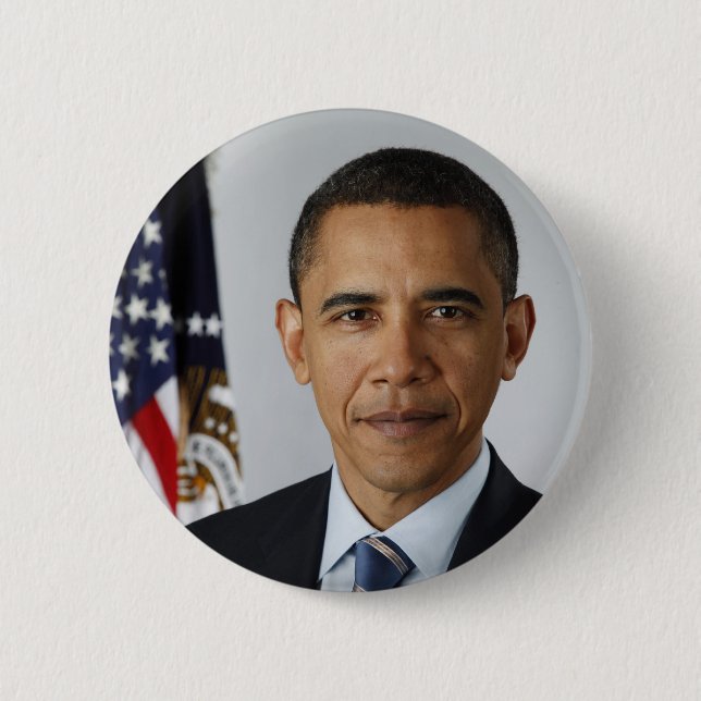 Chapa Redonda De 5 Cm Barack Obama (Anverso)