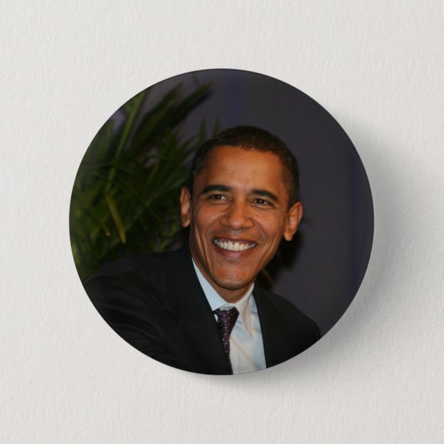 Chapa Redonda De 5 Cm Barack Obama (Anverso)