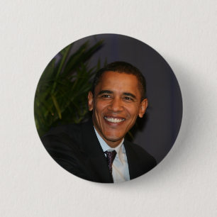 Chapa Redonda De 5 Cm Barack Obama