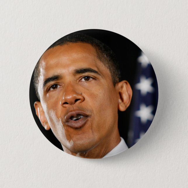 Chapa Redonda De 5 Cm Barack Obama (Anverso)