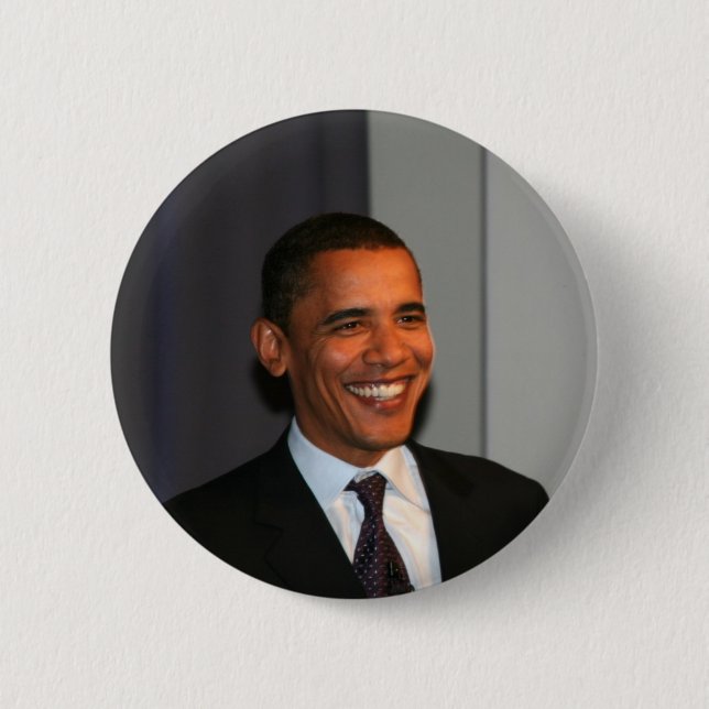 Chapa Redonda De 5 Cm Barack Obama (Anverso)