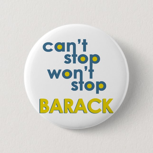 Chapa Redonda De 5 Cm Barack Obama (Anverso)