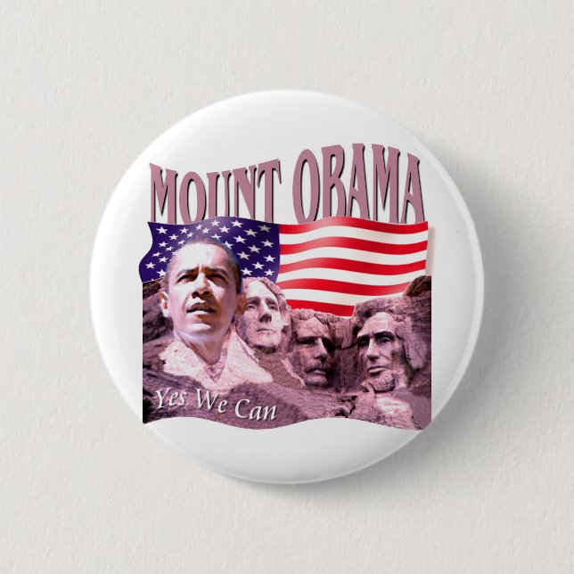 Chapa Redonda De 5 Cm Barack Obama (Anverso)