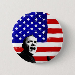 Chapa Redonda De 5 Cm Barack Obama