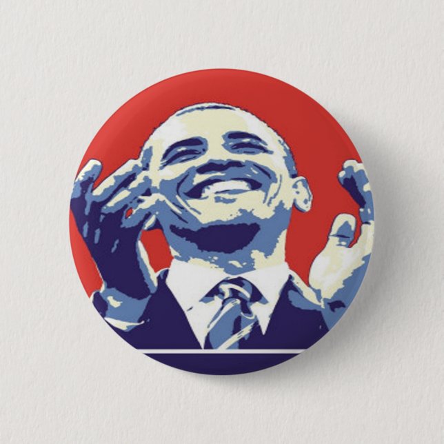 Chapa Redonda De 5 Cm Barack Obama (Anverso)