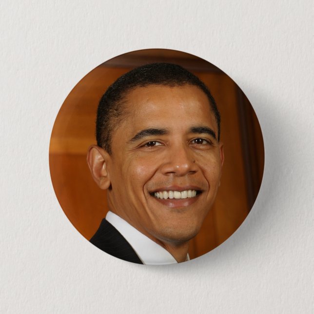 Chapa Redonda De 5 Cm Barack Obama (Anverso)