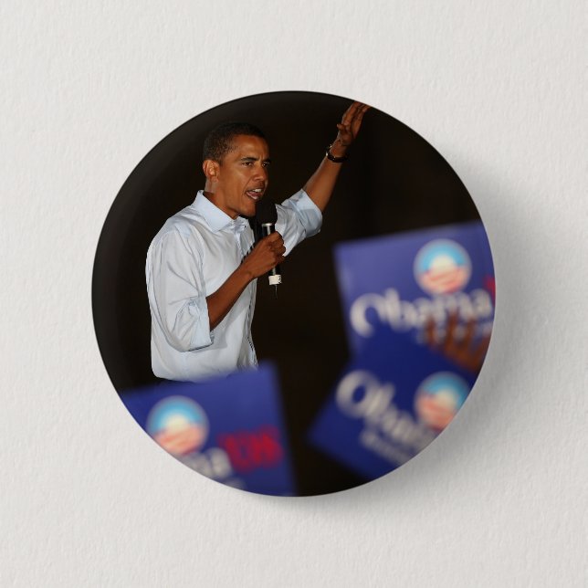 Chapa Redonda De 5 Cm Barack Obama (Anverso)