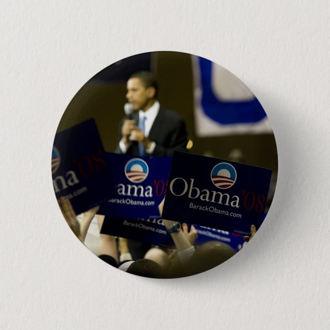Chapa Redonda De 5 Cm Barack Obama (Anverso)