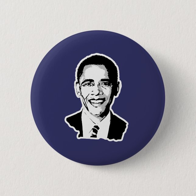 Chapa Redonda De 5 Cm Barack Obama (Anverso)