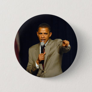 Chapa Redonda De 5 Cm Barack Obama