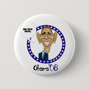 Chapa Redonda De 5 Cm BARACK Obama'08