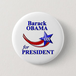 Chapa Redonda De 5 Cm Barack Obama 08