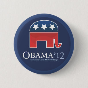 Chapa Redonda De 5 Cm Barack Obama 2012