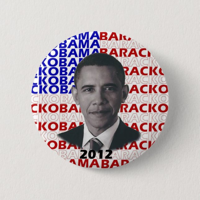 Chapa Redonda De 5 Cm Barack Obama 2012 (Anverso)