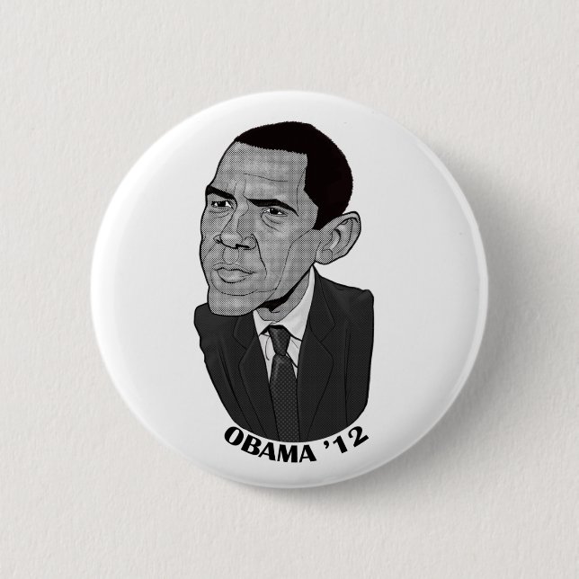 Chapa Redonda De 5 Cm Barack Obama 2012 (Anverso)