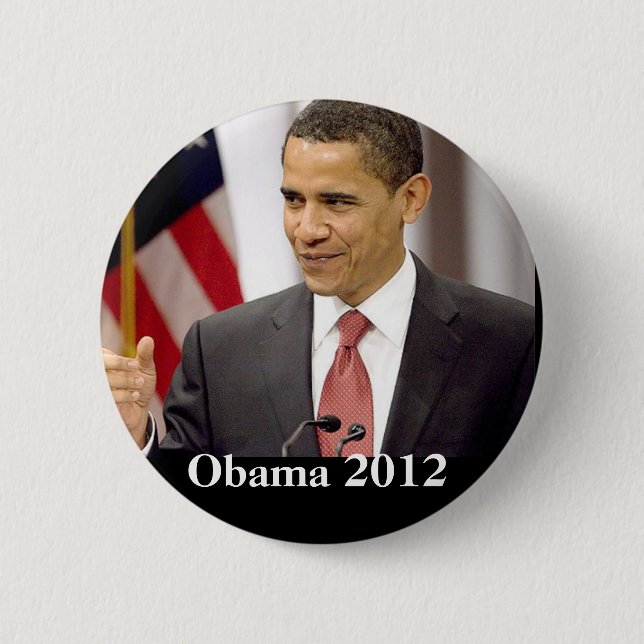 Chapa Redonda De 5 Cm Barack Obama 2012 (Anverso)