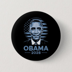 Chapa Redonda De 5 Cm Barack Obama 2028 Obama 2028 4 De Julio Retro