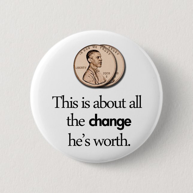 CHAPA REDONDA DE 5 CM BARACK OBAMA ANTI (Anverso)