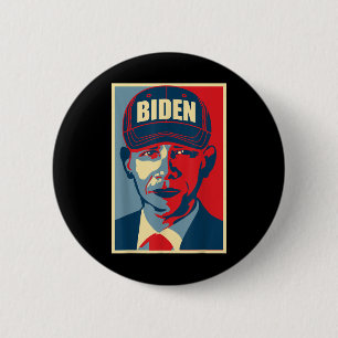 Chapa Redonda De 5 Cm Barack Obama Joe Biden Gorra Elecciones 2020 Estad