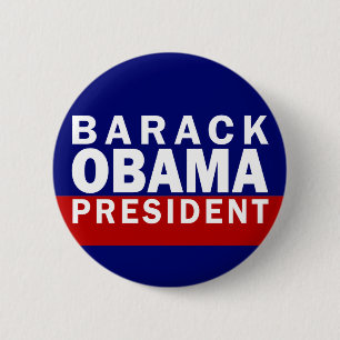 Chapa Redonda De 5 Cm Barack Obama: ¡Presidente! (Botón Pinback)