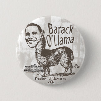 Chapa Redonda De 5 Cm Barack O'Llama 2008