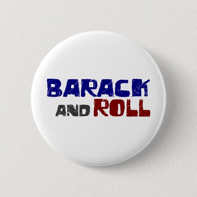 Chapa Redonda De 5 Cm Barack y rollo (Anverso)