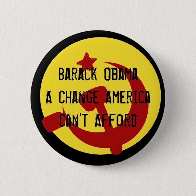 Chapa Redonda De 5 Cm BarackObamaschange, cambio Americ de Barack (Anverso)
