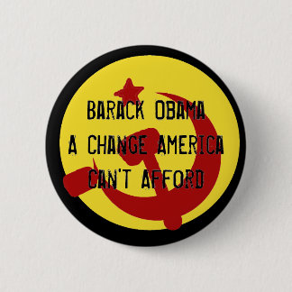 Chapa Redonda De 5 Cm BarackObamaschange, cambio Americ de Barack