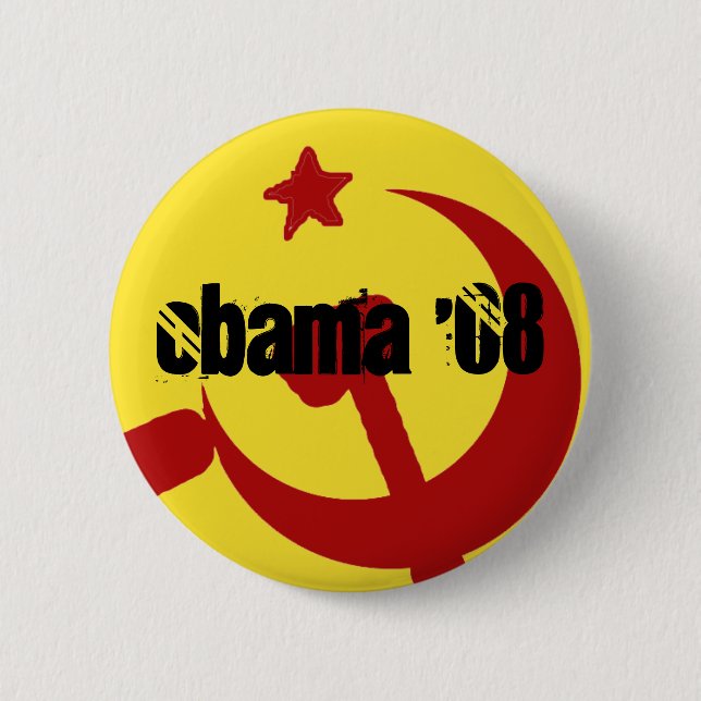 Chapa Redonda De 5 Cm BarackObamaschange, Obama '08 (Anverso)