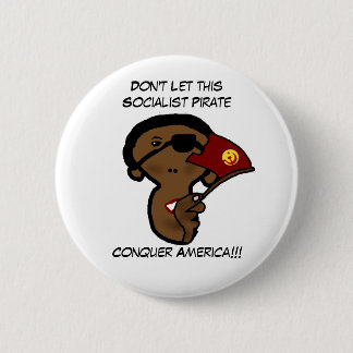 Chapa Redonda De 5 Cm barackobamasocialistpoliticalpirate, BarackObam…