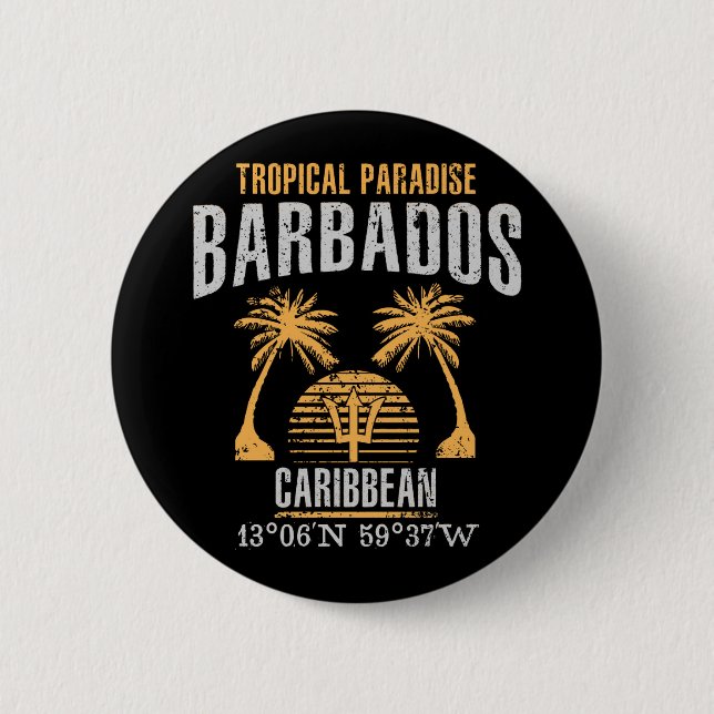 Chapa Redonda De 5 Cm Barbados (Anverso)