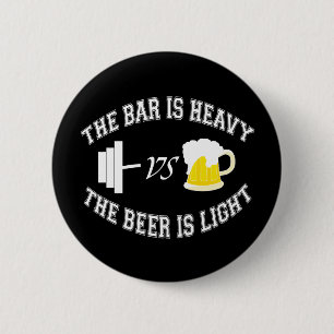 Chapa Redonda De 5 Cm Barbell frente a cerveza