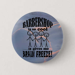Chapa Redonda De 5 Cm Barbería, congelación cerebral