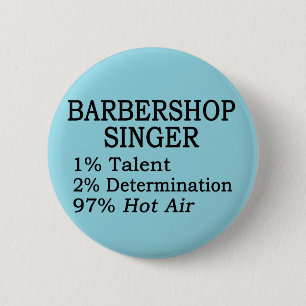 Chapa Redonda De 5 Cm Barbershop Singer Hot Air