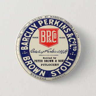 Chapa Redonda De 5 Cm Barclay Perkins Brown Stout