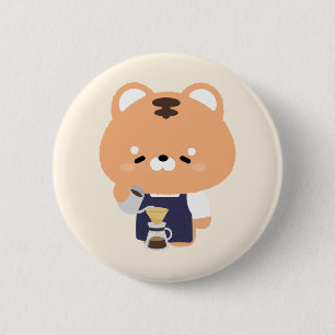 Chapa Redonda De 5 Cm Barista Tigre Lindo
