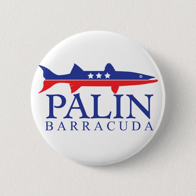 Chapa Redonda De 5 Cm Barracuda de Sarah Palin (Anverso)