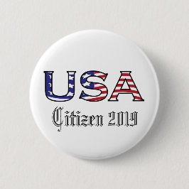 Chapa Redonda De 5 Cm Barras y estrellas de los E.E.U.U. del año de la