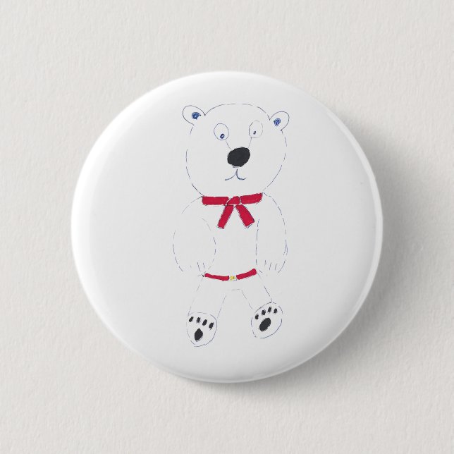 Chapa Redonda De 5 Cm Barry Bear Badge (Anverso)
