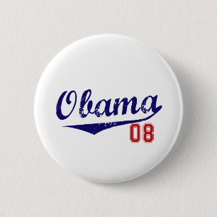 Chapa Redonda De 5 Cm baseall de obama