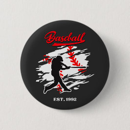 Chapa Redonda De 5 Cm Baseball Silhouette Graphic Design – EST. 1992